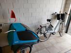 Damesfiets met fietskar en accessoires, Fietsen en Brommers, Ophalen, Zo goed als nieuw, Mandje