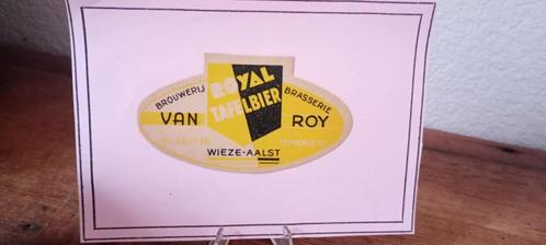 Brouwerij antiek bierlabel Royal Tafelbier Van Roy, Verzamelen, Biermerken, Zo goed als nieuw, Overige typen, Overige merken, Ophalen of Verzenden