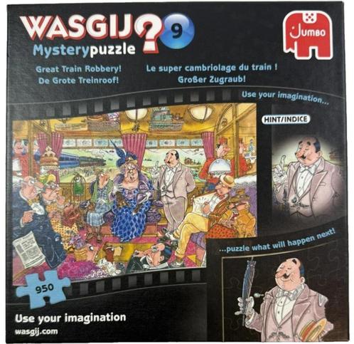 Wasgij Mystery puzzel 950 st. 9 De grote treinroof compleet, Hobby en Vrije tijd, Denksport en Puzzels, Zo goed als nieuw, Verzenden