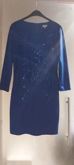 Robe K-Design bleu royal avec manches et paillettes, Comme neuf, Taille 38/40 (M), Bleu, Envoi