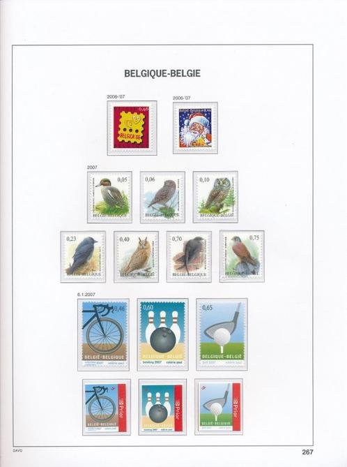 Jaar 2007, minder dan postprijs, op gratis DAVO Luxe, Postzegels en Munten, Postzegels | Europa | België, Postfris, Postfris, Ophalen of Verzenden