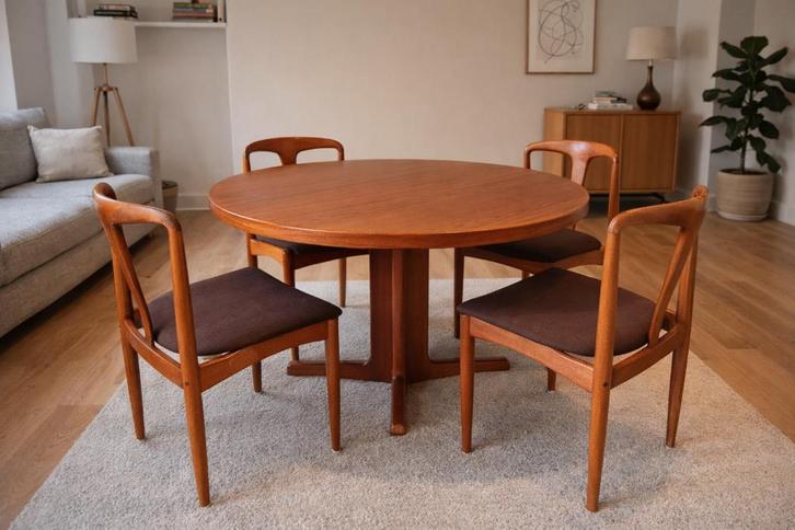 Johannes Andersen "Juliane" eetkamer set, Huis en Inrichting, Tafels | Eettafels, Gebruikt, 100 tot 150 cm, 100 tot 150 cm, Vier personen