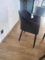 Zwarte suede stoelen (6stuks), Huis en Inrichting, Stoelen, Ophalen of Verzenden, Zo goed als nieuw
