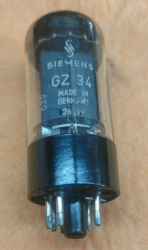 GZ34 Siemens gelijkrichter getest AVO VCM163, TV, Hi-fi & Vidéo, Amplificateur à lampes, Tube ou Tubes, Enlèvement ou Envoi