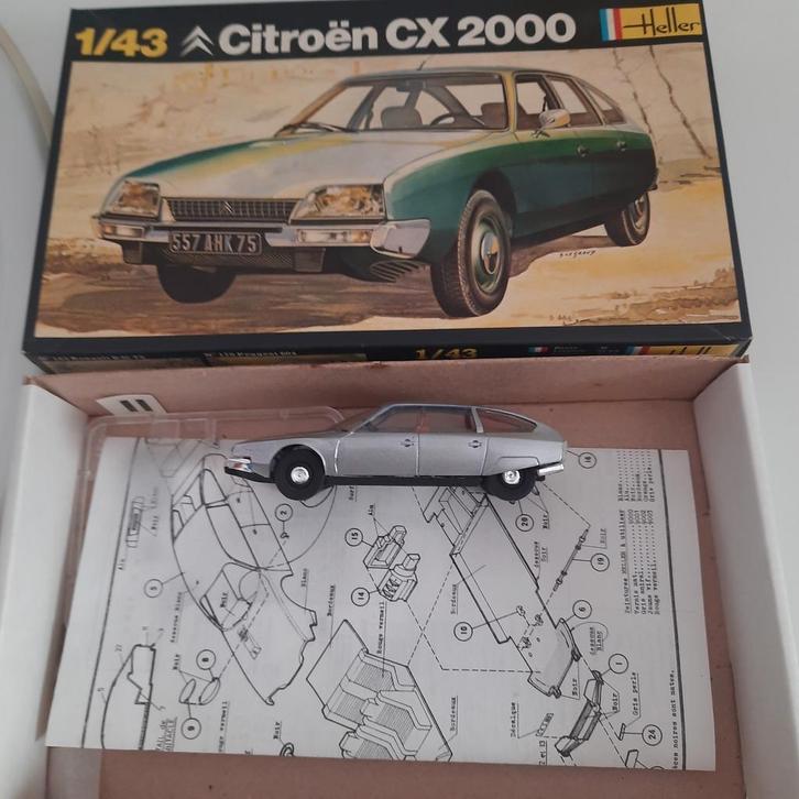 HELLER kit 1/43 GEMONTEERD: CITROEN CX2000*VINTAGE*+BONUS*, Hobby en Vrije tijd, Modelbouw | Auto's en Voertuigen, Zo goed als nieuw