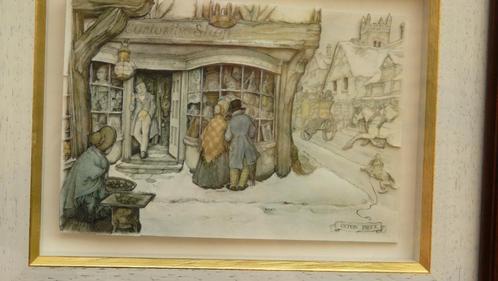 Anton Pieck : 2 fraaie werken in identieke houten omlijsting, Collections, Efteling, Comme neuf, Enlèvement ou Envoi