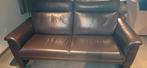 Lederen zetel: 2.5 zit, Huis en Inrichting, Ophalen, Gebruikt, Driepersoons, Rechte bank