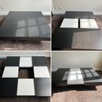 Unieke uittrekbare salontafel: cm 90x90, 90x130, 130x130, Ophalen, Zo goed als nieuw