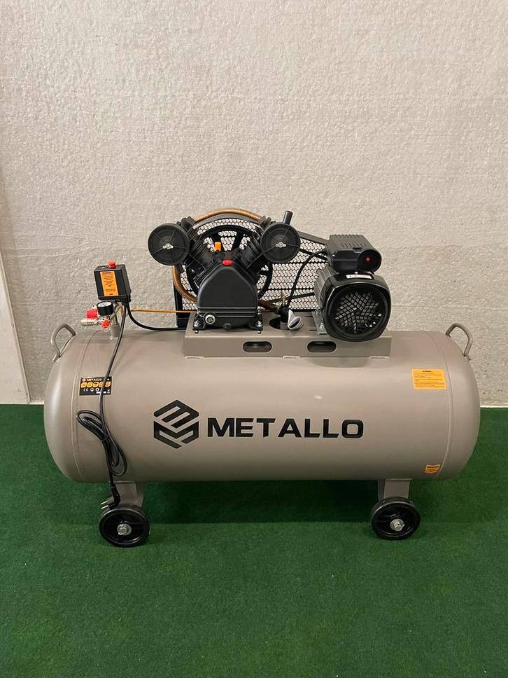 Nieuwe Metallo 200L compressor 8 bar, Doe-het-zelf en Bouw, Compressors, Nieuw, 6 tot 10 bar, 100 liter of meer, Ophalen