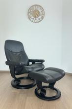 Design Fauteuil Stressless incl. Voetenbank, Huis en Inrichting, Fauteuils, Ophalen, Zo goed als nieuw