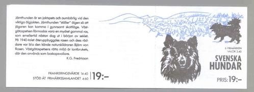 Zweden 1989 Postzegelboekje Honden plaatnr. 2 **, Postzegels en Munten, Postzegels | Europa | Scandinavië, Postfris, Zweden, Verzenden