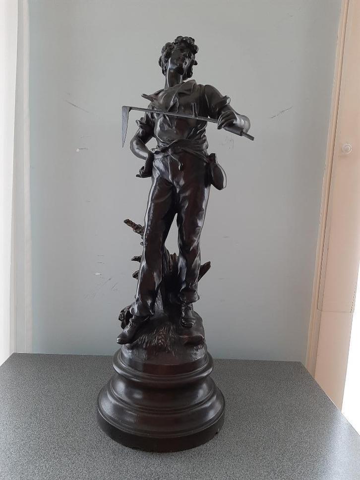 Jonge Man met zeis, genaamd : De Maaier, Antiek en Kunst, Kunst | Beelden en Houtsnijwerken, Ophalen