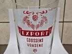 Oud bierglas EXPORT GOOSENS te VRASENE - rode opdruk, Verzamelen, Ophalen of Verzenden, Bierglas