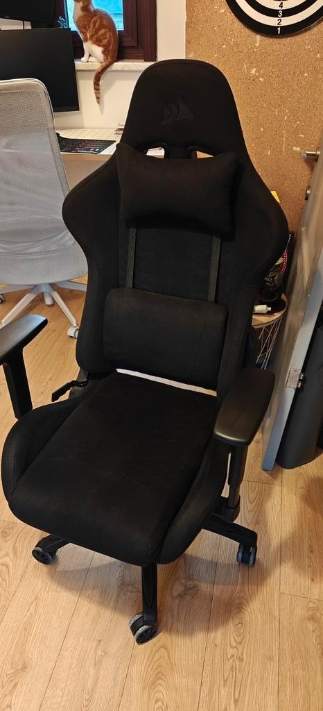 Corsair TC100 Relaxed Black, Huis en Inrichting, Bureaustoelen, Zo goed als nieuw, Ophalen