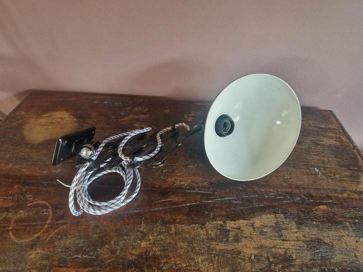 KAISER idell 6718-W Wand-/Saxlamp Mat Zwart - Fritz Hansen, Antiquités & Art, Antiquités | Éclairage, Enlèvement ou Envoi