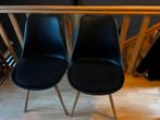Lot de 2 chaises scandinaves, Maison & Meubles, Enlèvement, Comme neuf, Noir, Deux