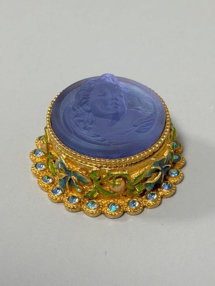 Kirks Folly Dream Angel sieradendoos – lavendel – gesigneerd, Handtassen en Accessoires, Overige Accessoires, Zo goed als nieuw