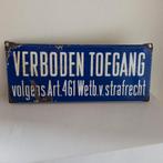 plaque émaillée "verboden toegang", Enlèvement ou Envoi