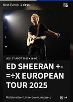 4 tickets concert ed sheeran anvers le 07/08, Tickets en Kaartjes, Concerten | Overige