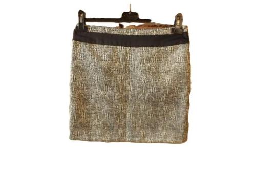 (28) - jupe femme t.38 noire argentée - camaieu -, Kleding | Dames, Rokken, Zo goed als nieuw, Maat 38/40 (M), Grijs, Boven de knie