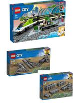 Lego city passagierstrein met extra wissels en extra sporen-, Ensemble complet, Lego, Enlèvement ou Envoi, Neuf