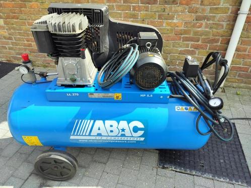 ABAC PRO 2 cilinder 270 liter CT5.5, Doe-het-zelf en Bouw, Compressors, Gebruikt, 10 bar of meer, 100 liter of meer, 400 tot 800 liter/min