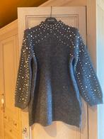 Gebreide jurk met parels Millenium TU, Nieuw, Maat 36 (S), Grijs, Boven de knie