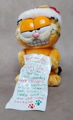 Vintage Garfield "Christmas Wish List", Verzamelen, Stripfiguren, Ophalen of Verzenden, Garfield, Gebruikt, Beeldje of Figuurtje