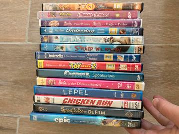 Pakket kinder-dvd’s in perfecte staat €2/stuk beschikbaar voor biedingen