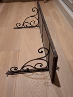 Mooie landelijke wandplank gietijzer en hout, Ophalen