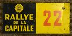 Rally plaat auto Rallye de la Capitale 1955, Ophalen of Verzenden, Gebruikt, Auto's
