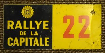 Rally plaat auto Rallye de la Capitale 1955 beschikbaar voor biedingen