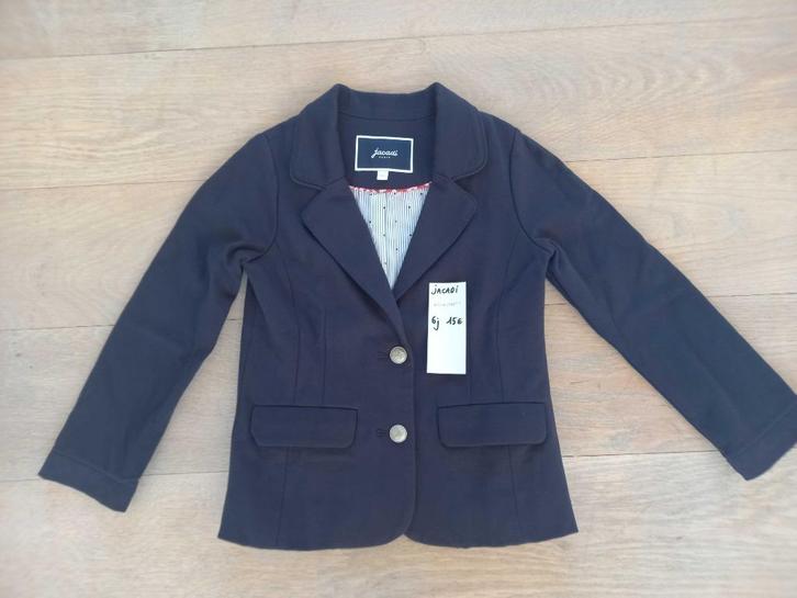 Donkerblauwe blazer, jasje, vestje Jacadi 6 jaar - M116, Kinderen en Baby's, Kinderkleding | Maat 116, Zo goed als nieuw, Meisje