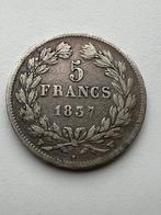 Frankrijk 5 Francs 1837 Louis Philippe I, Ophalen of Verzenden