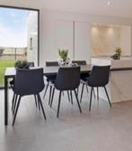6 zwarte stoelen, Huis en Inrichting, Stoelen, Ophalen, Zo goed als nieuw
