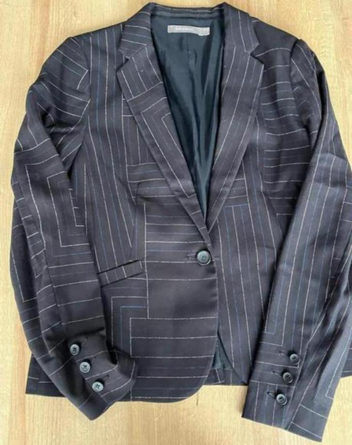 Sandwich  damesblazer MAAT 42, Kleding | Dames, Jasjes, Kostuums en Pakken, Nieuw, Jasje, Maat 42/44 (L), Blauw, Ophalen