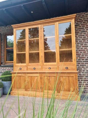 2x teak vitrinekast/buffetkast GRATIS LEVERING  beschikbaar voor biedingen