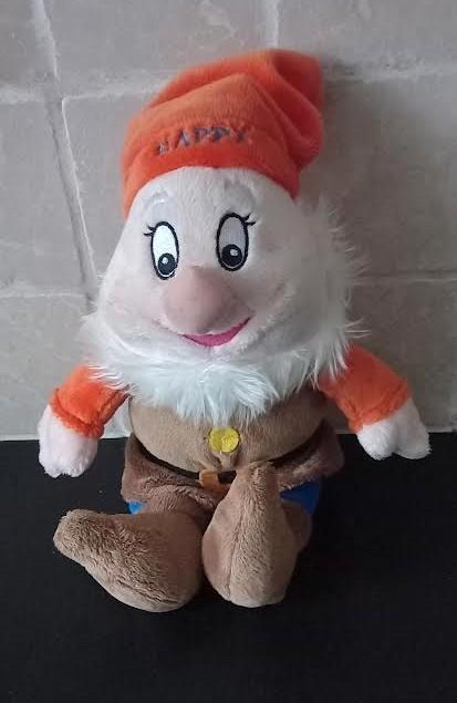 knuffel Sneeuwwitje en de 7 dwergen kabouter Happy, Kinderen en Baby's, Speelgoed | Knuffels en Pluche, Zo goed als nieuw, Ophalen of Verzenden