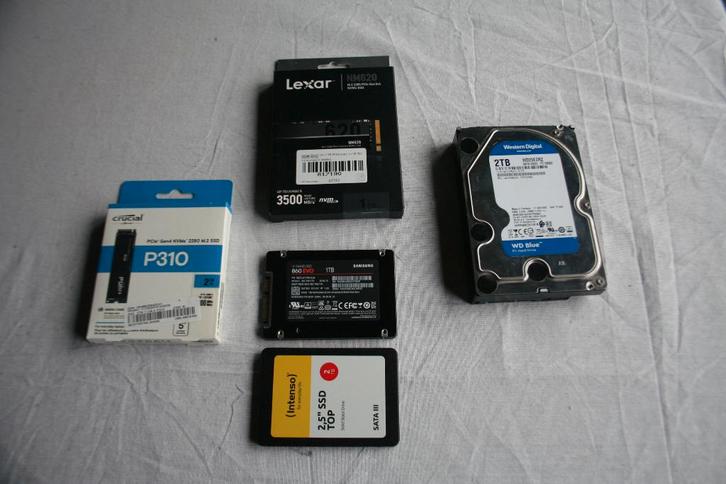 1TB 2TB SSD INTENSO SAMSUNG LEXAR CRUCIAL, Informatique & Logiciels, Disques durs, NAS, Enlèvement