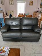 Canapé en cuir vert 2 places 1.75 X 0.95 cm, Maison & Meubles, Canapés | Salons, Comme neuf, Cuir