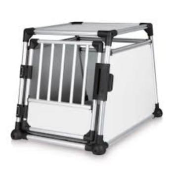 Honden Autobench, Aluminium, Maat M: 55  62  78 cm, Zilver, Dieren en Toebehoren, Ophalen, Zo goed als nieuw