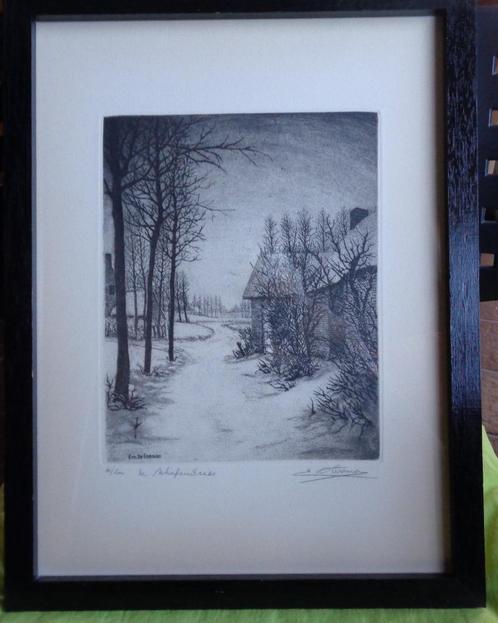 Ets Emiel  De Cooman, Antiek en Kunst, Kunst | Etsen en Gravures, Ophalen