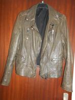 Blouson en cuir femme, Autre, Taille 38/40 (M), Comme neuf, Vert