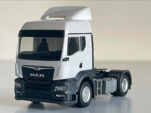 Herpa MAN TGS trekker wit 1/87, Hobby en Vrije tijd, Modelauto's | 1:87, Zo goed als nieuw, Bus of Vrachtwagen, Herpa, Ophalen of Verzenden