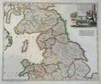 Geografische Kaart Noord-Engeland - Frederick De Witt, Boeken, Atlassen en Landkaarten, Gelezen, Voor 1800, Ophalen of Verzenden