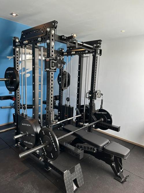 SALE M8 all in one heavy duty rack - smith machine - set, Sport en Fitness, Fitnessmaterialen, Nieuw, Fitnessbank, Ophalen of Verzenden