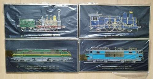 4 cadres de locomotives ferroviaires Frank Down vintage, Collections, Trains & Trams, Comme neuf, Train, Enlèvement