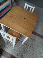 Tafeltje en 2 stoeltjes in hout, Huis en Inrichting, Ophalen