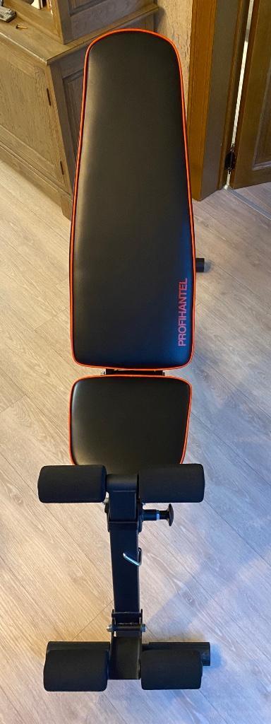 Profihantel Verstelbare en inklapbare halterbank, Sport en Fitness, Fitnessapparatuur, Zo goed als nieuw, Overige typen, Armen