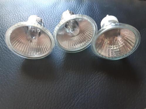 3 halogeenlampen GU 10, Huis en Inrichting, Lampen | Spots, Zo goed als nieuw, Ophalen